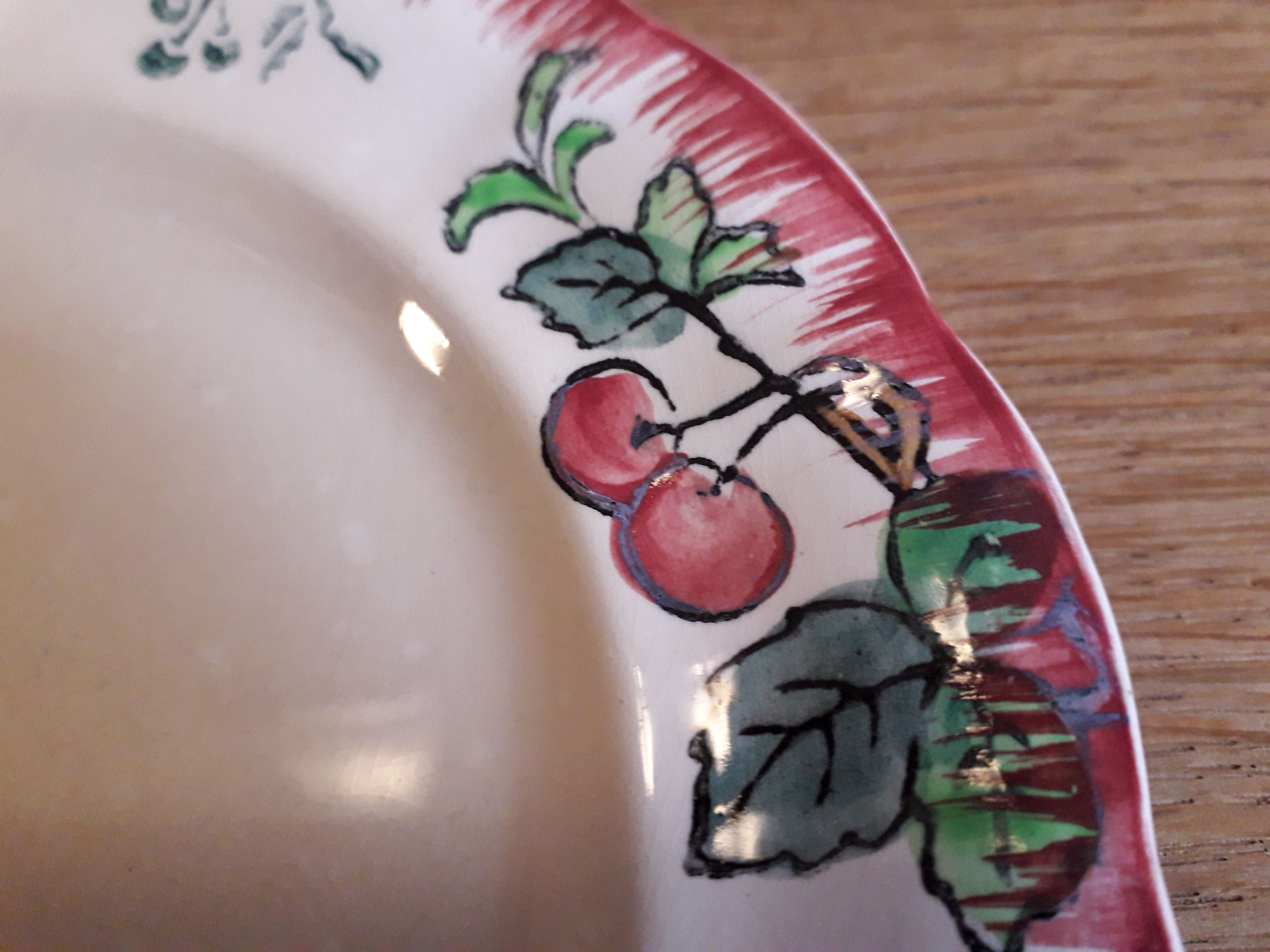 Set of 9 dessert plates Longwy moèle Montmorency end 19th