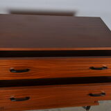Teak chest of drawers and metal feet