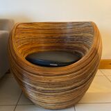 Fauteuil vintage Habitat avec table basse