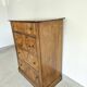 commode 4 tiroirs meuble rangement bois ronce de noyer ancienne vintag