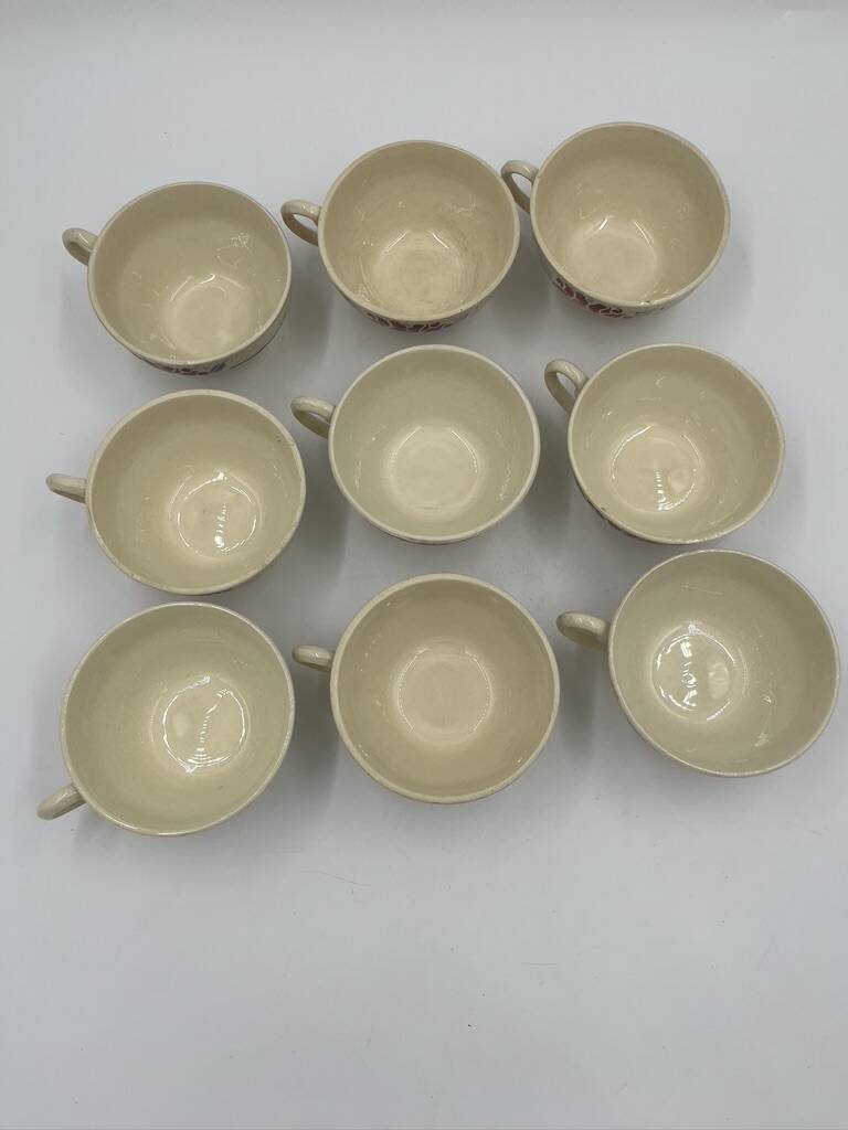 Set of 9 Boch Frères cups 1963