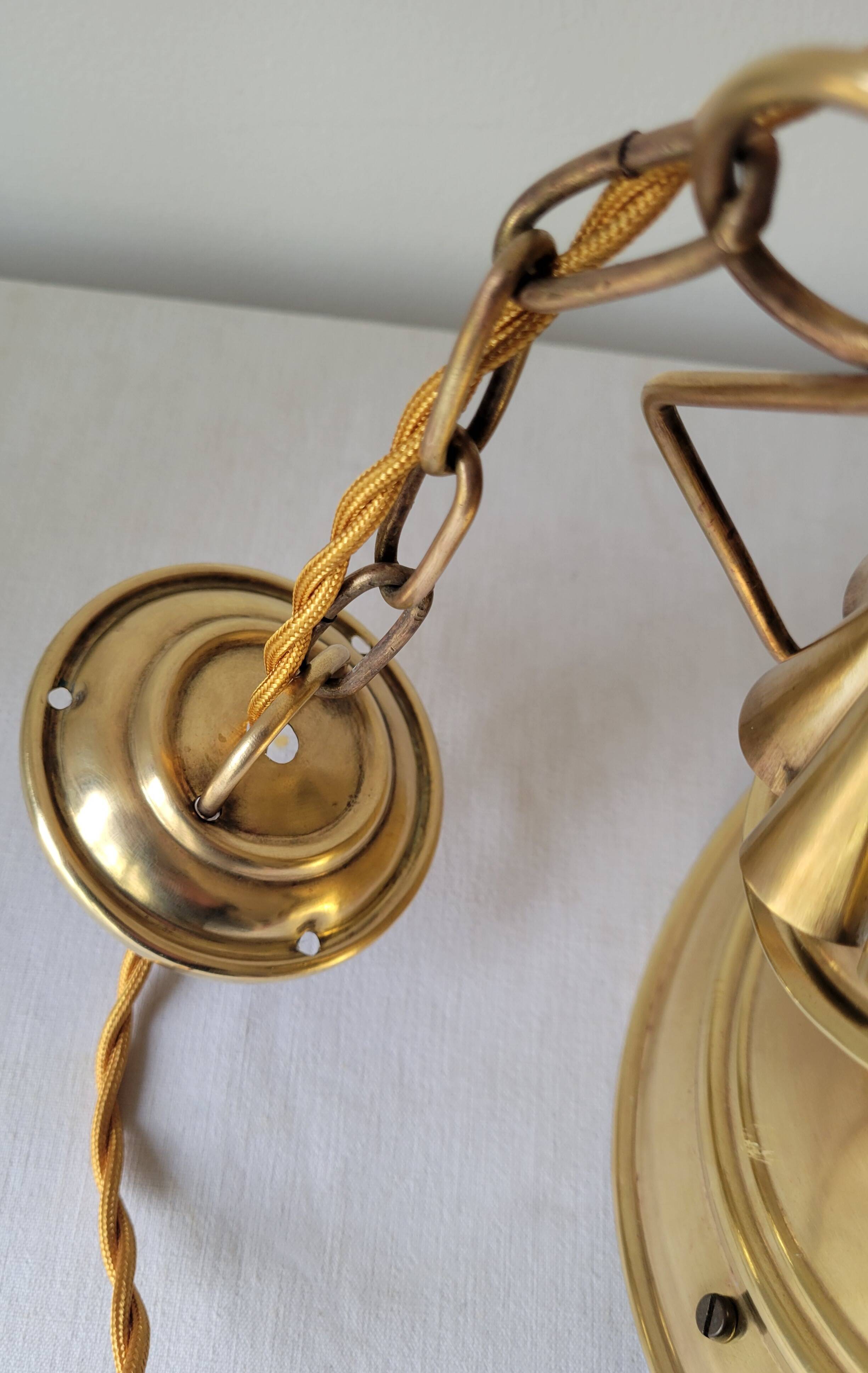 Holophane marine wall light in brass