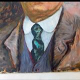 Anonymous portrait of a pensioner oil on canvas