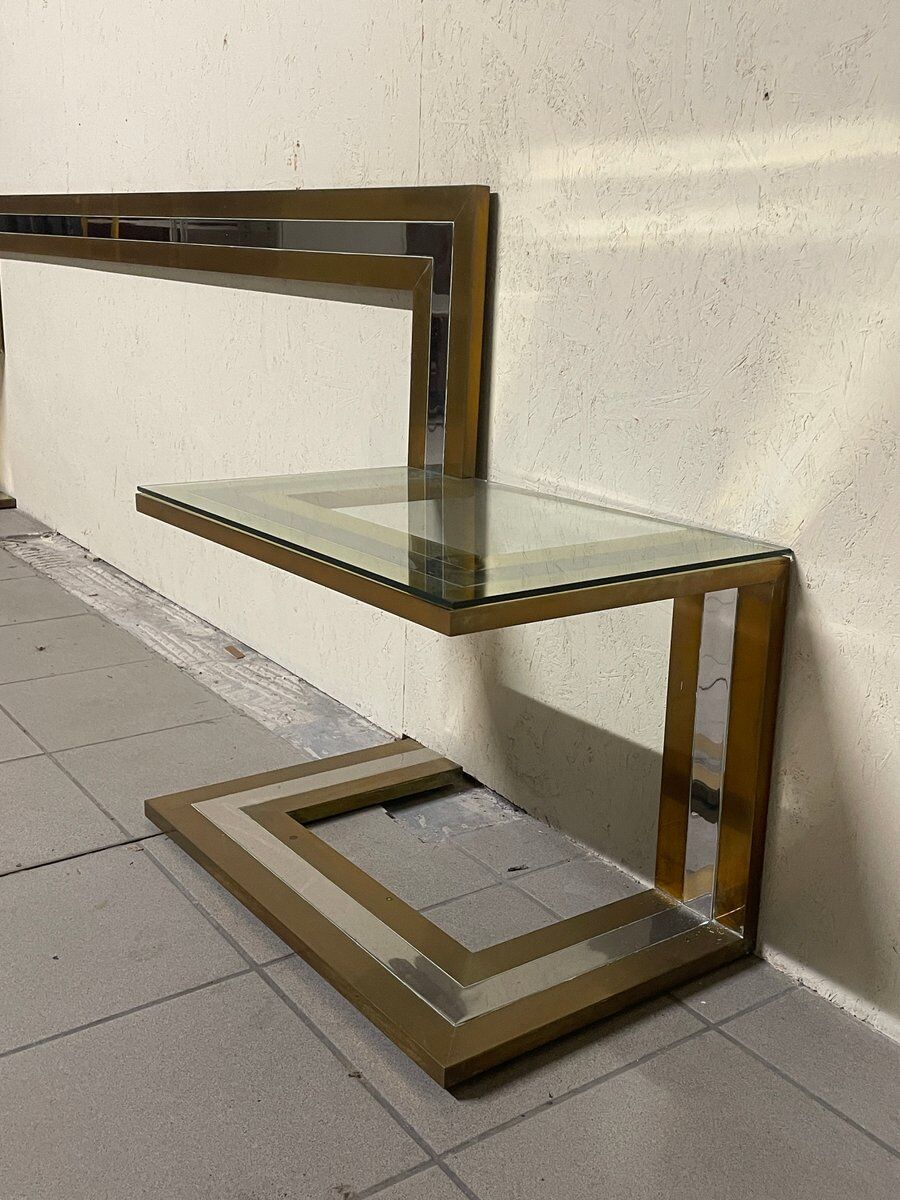Headboard with bedside tables by Sandro Petti, 1970s.
