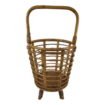 Rattan basket 60s