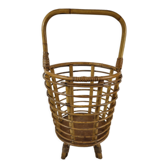 Rattan basket 60s