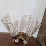 Pair of vintage rockabilly cornet wall lights