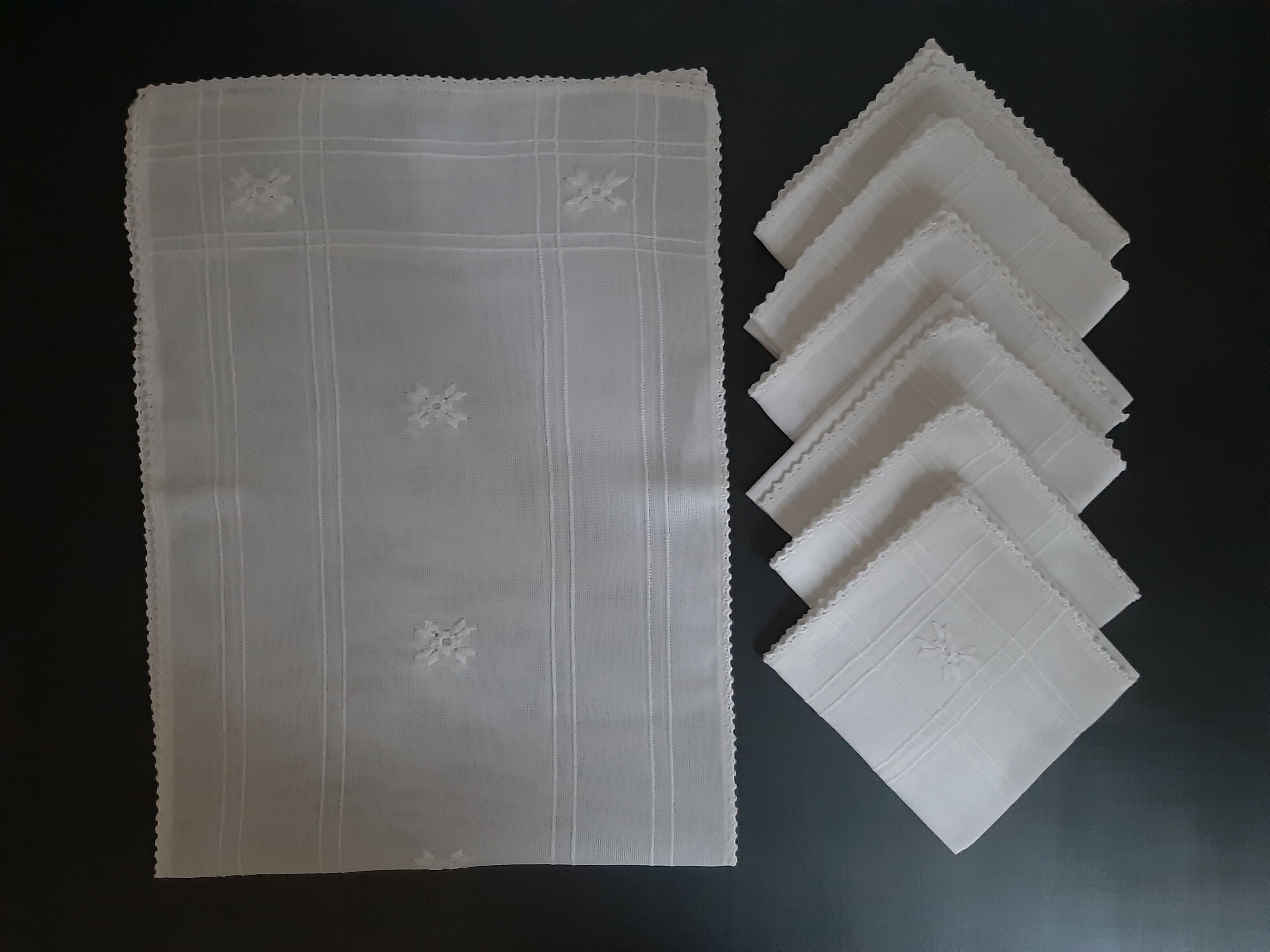 6 towels and table path