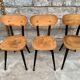 Série de 6 chaises bistrot estampillées Baumann