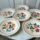 Set of 6 dessert plates Terre de fer Longchamp model Rohan early twentieth century