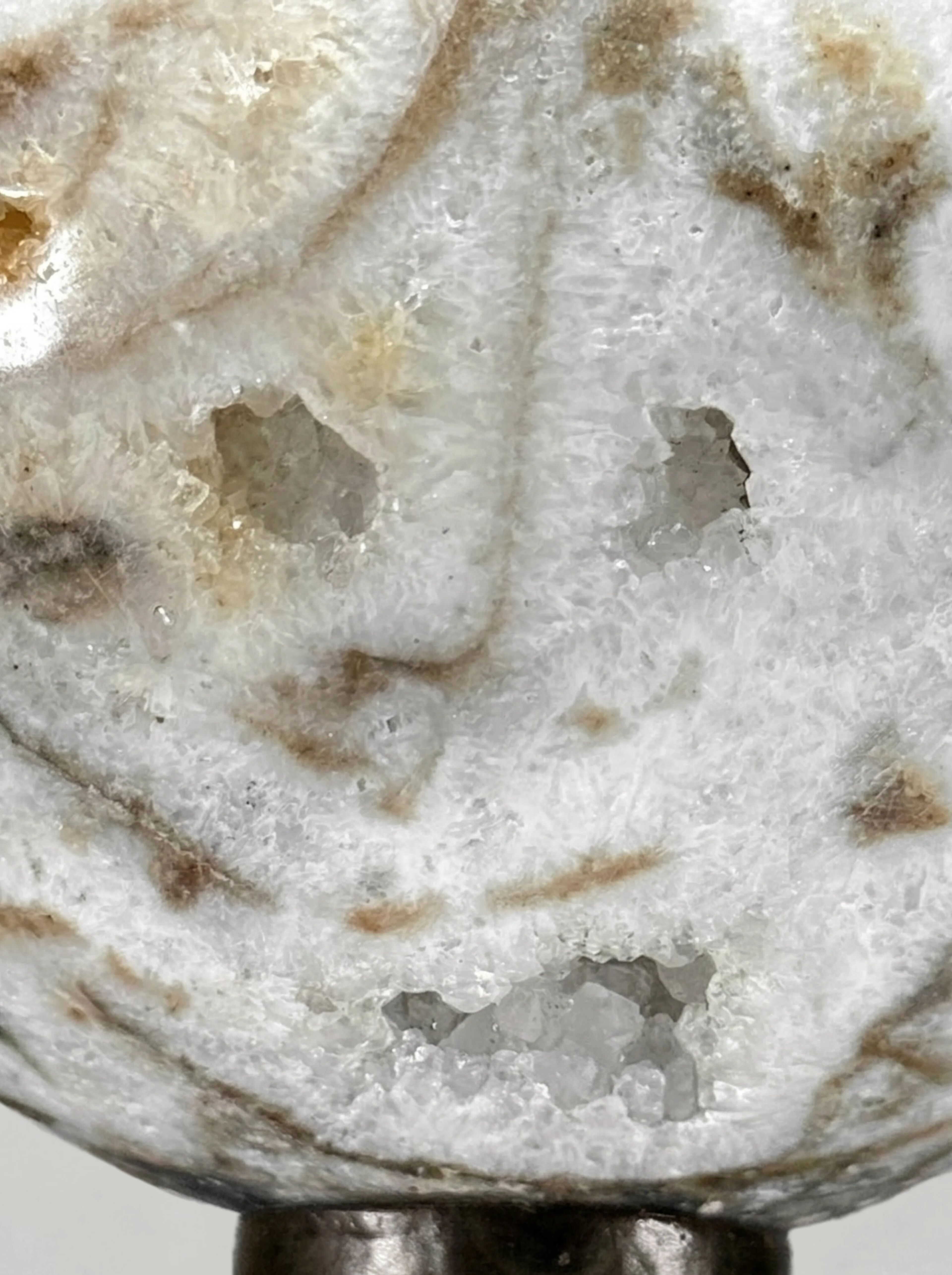 drusy agate spheres (quartz) on bases – mineral decoration