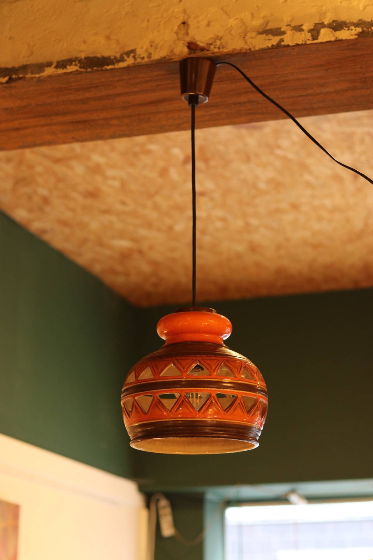 Vintage ceramic chandelier 1960