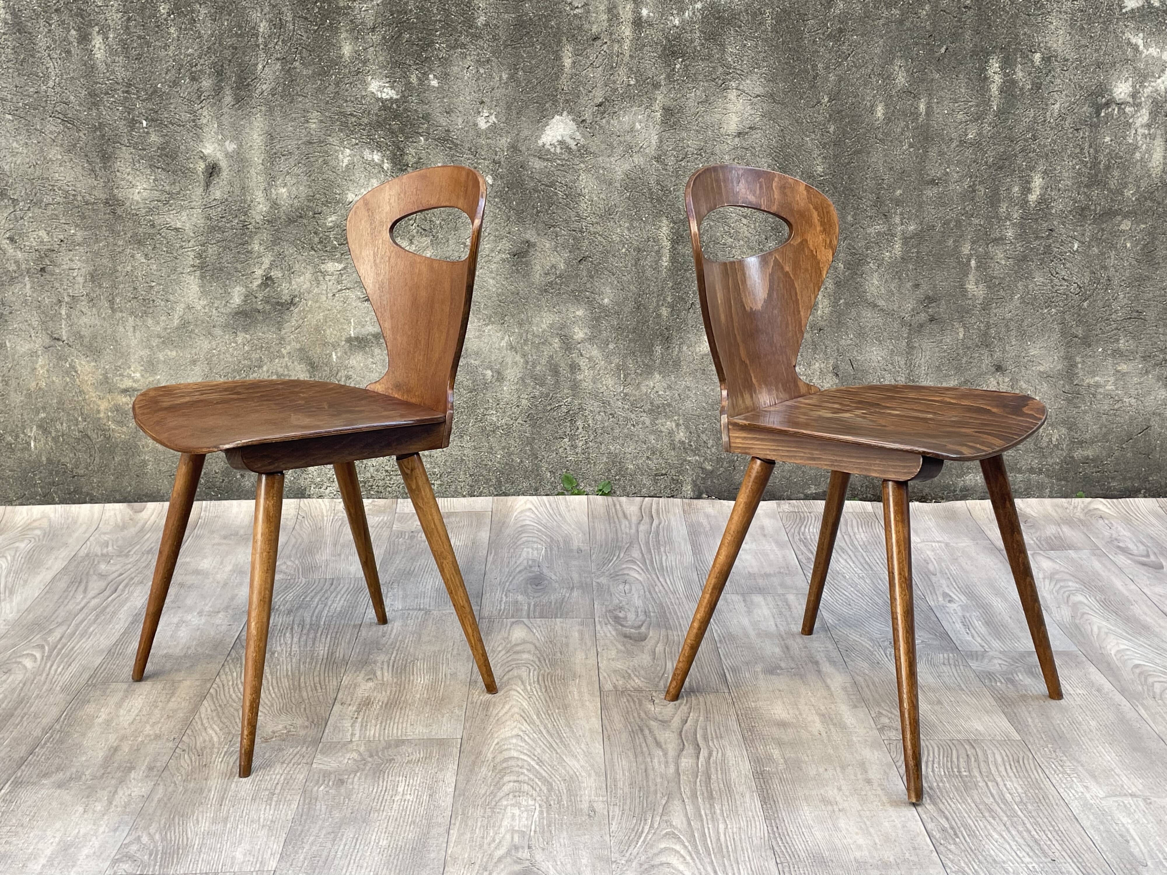 Pair of Baumann ant bistro chairs