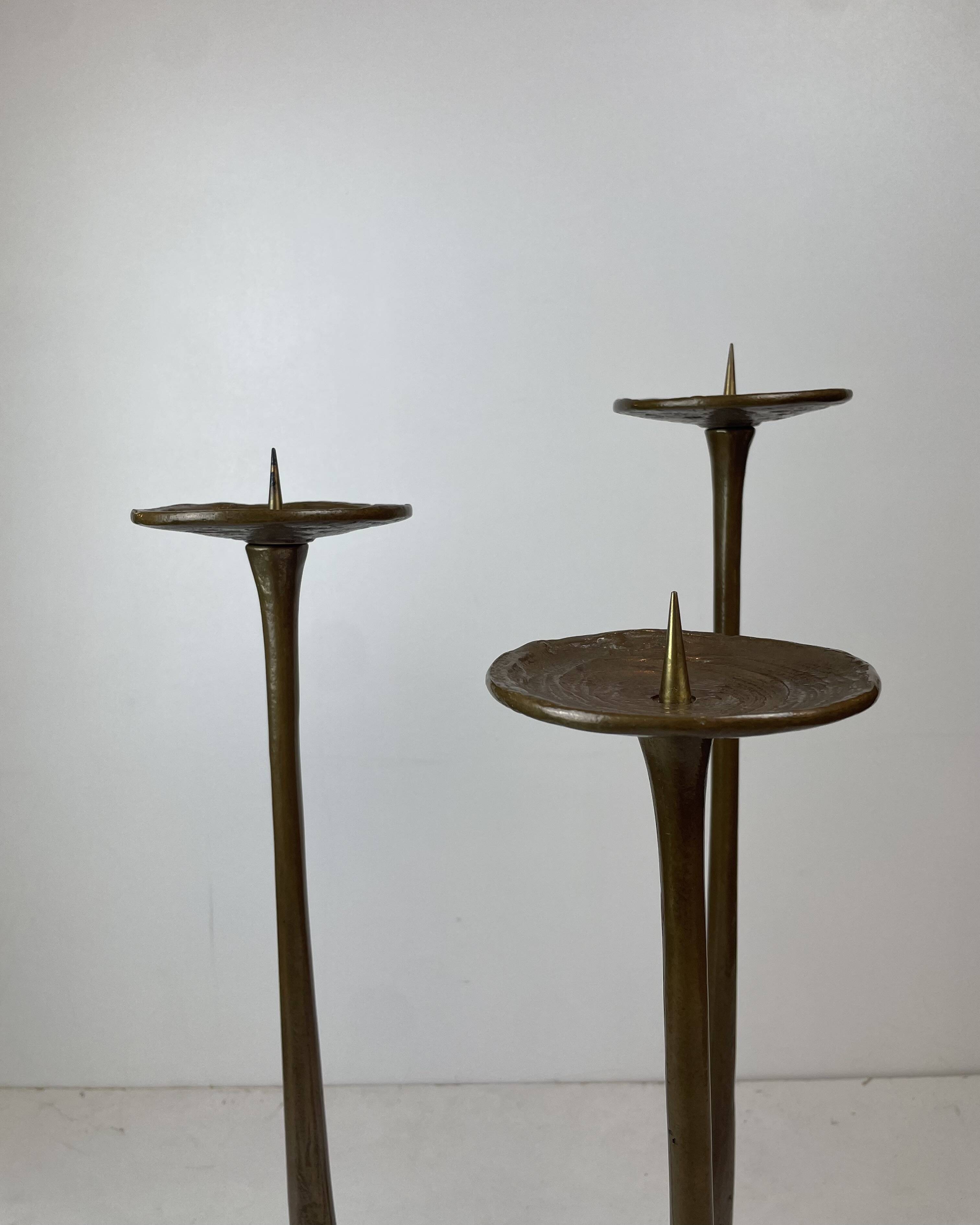 Brutalist Floor Candle Holder by Michael Harjes, Germany, 1960