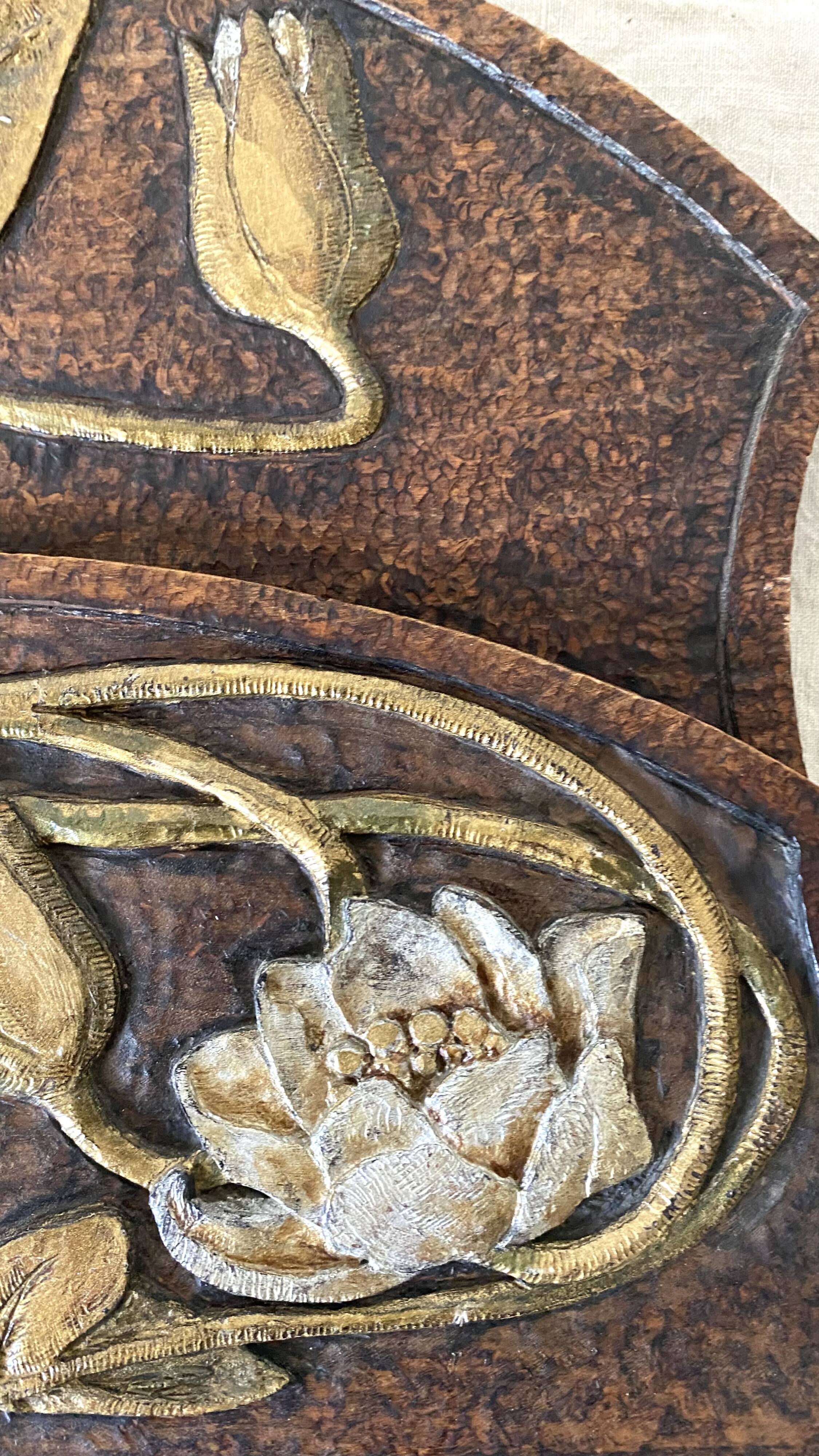 Art Nouveau wall mail holder