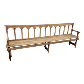 Patinated church pew