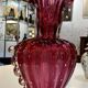 Murano glass vase, tinted and bubbled.