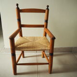 Old straw chair for children