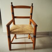 Ancien fauteuil paillé pour enfant