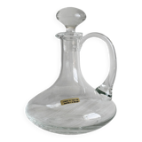 Mouth-blown glass carafe, elegant design