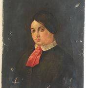 Portrait XIXe de femme vers 1850 huile sur toile