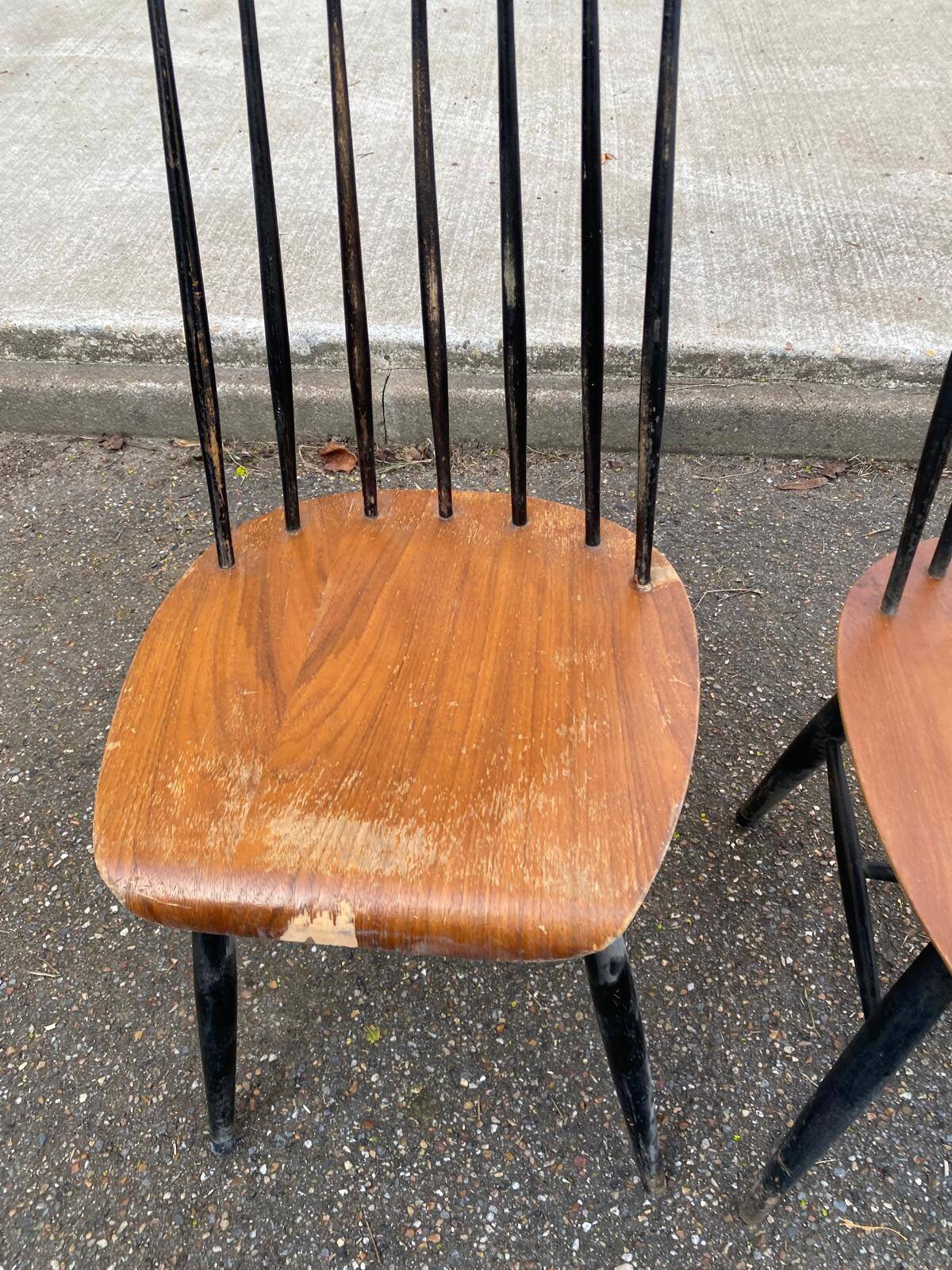 2 Scandinavian Fannett chairs by Ilmari Tapiovaara 1960