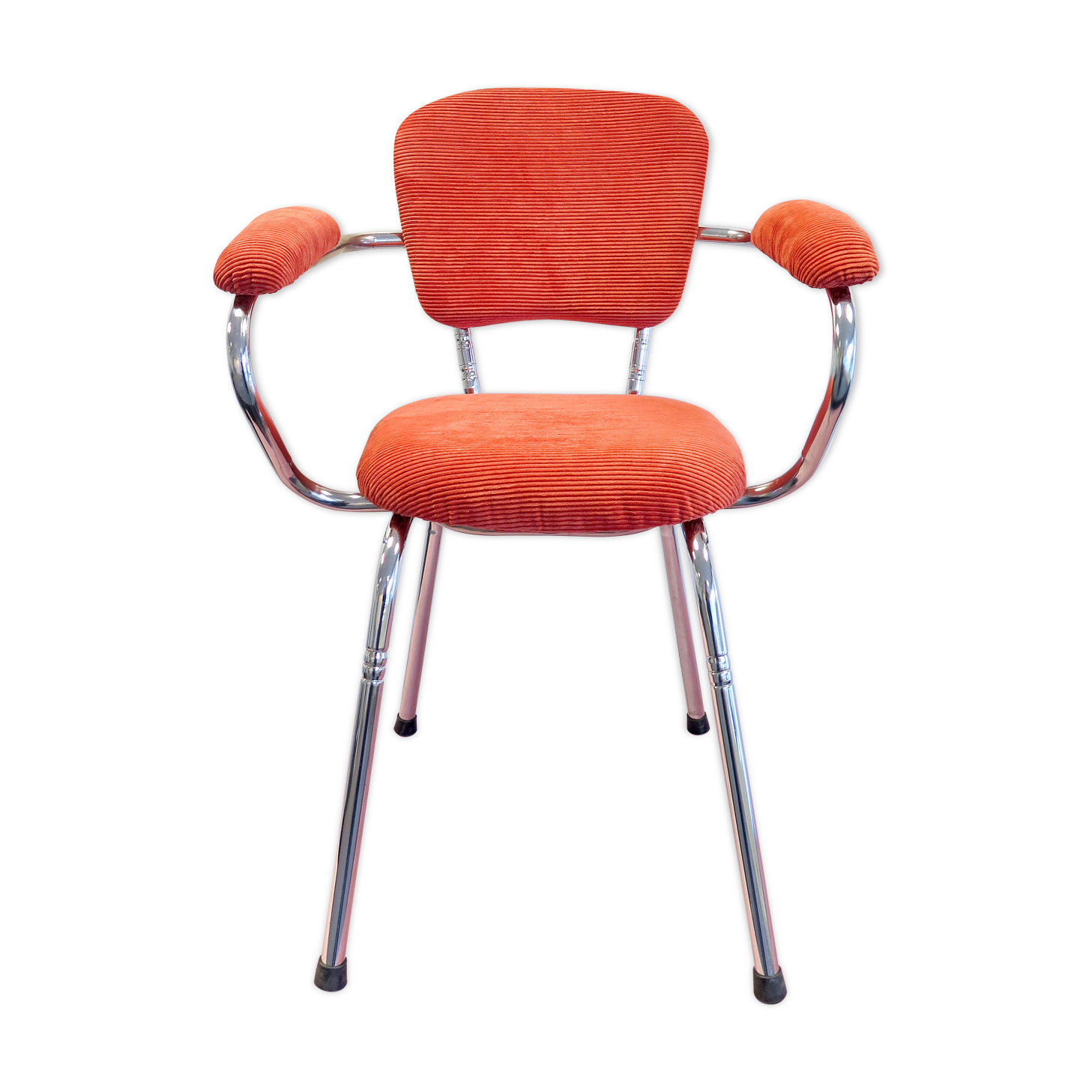 Re-carpeted vintage chair