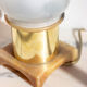 Art deco table lamp in brass and marble