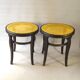 Pair of Thonet stools out of catalogue, circa 1890, new canework