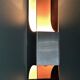 Two wall lights in stainless steel and the years Brown smoked Plexiglass early 1970.