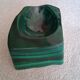 Cendrier en bloc de malachite solide vintage / Vide-Poche — Géométrique lourd de 1,34 kg