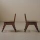 Paire de chaises Modernistes en chêne massif, vers 1940