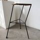 Wicker and metal stool Dennis Lennon 1950