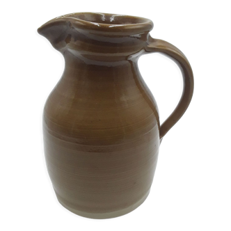 Green glazed ceramic pitcher