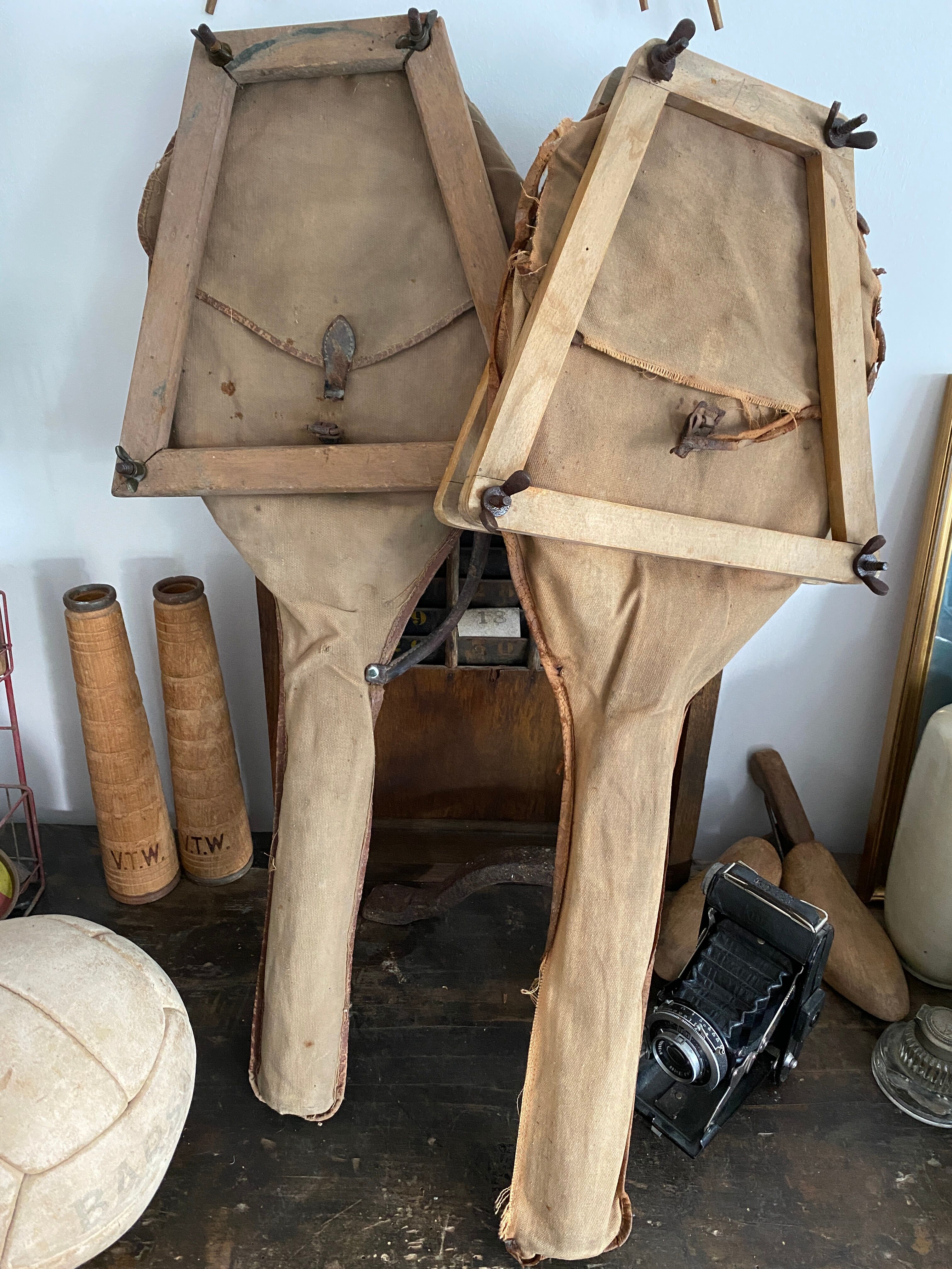 Pair of vintage tennis rackets