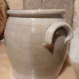 Old stoneware grease pot, gray Height 24.5 cm