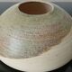 Vintage studio pottery signed - Variegated green and raw earth
