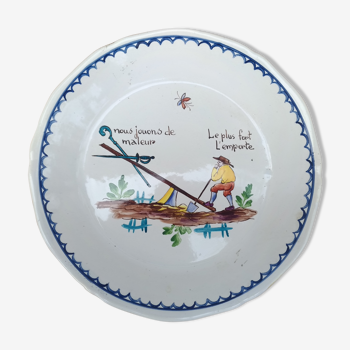 Assiette en faience