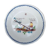 Plate in faience