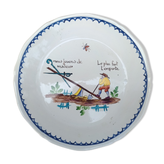 Assiette en faience