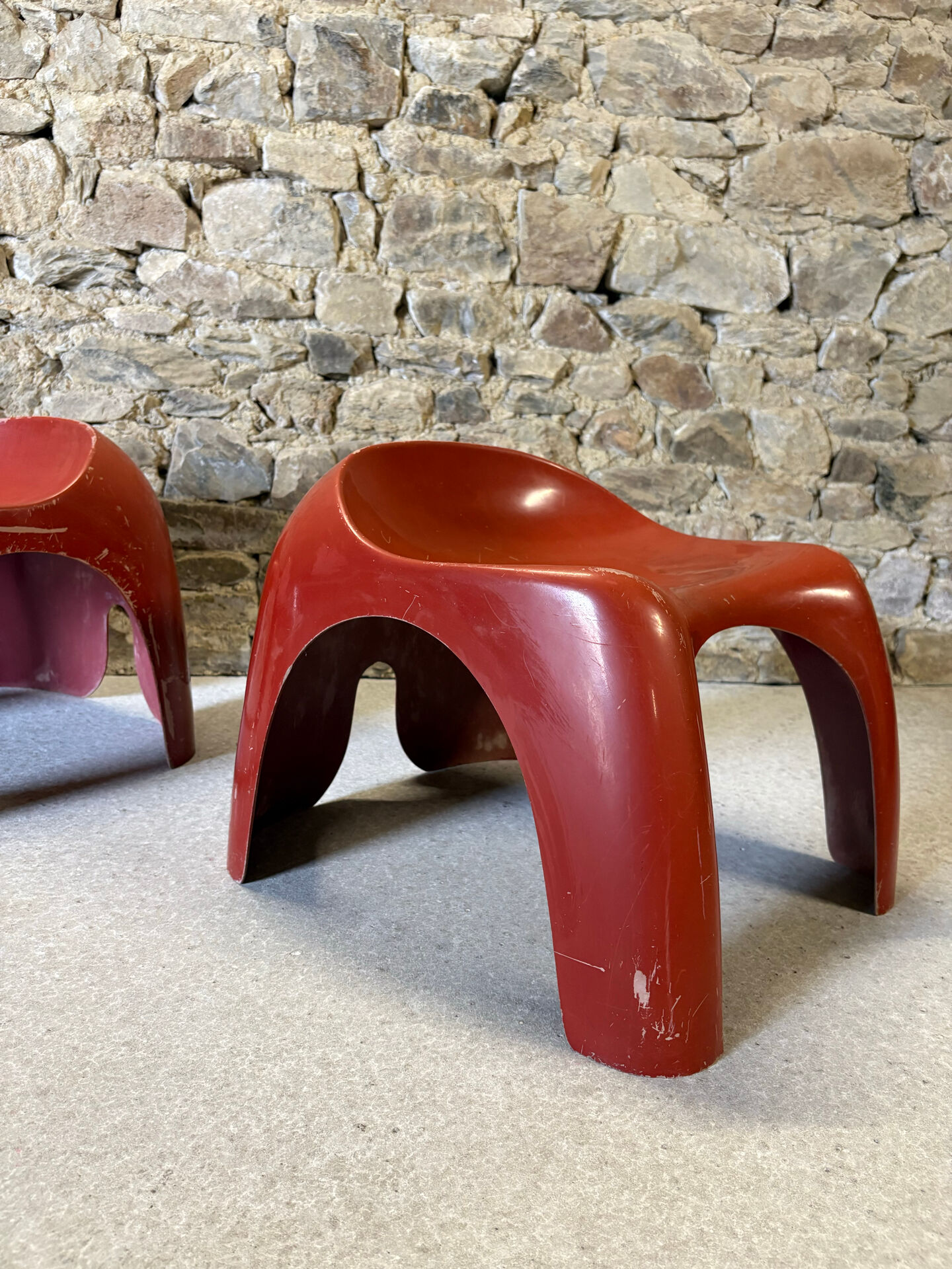 Paire de tabourets EFEBO par Stacy Dukes pour Artemide, 1960