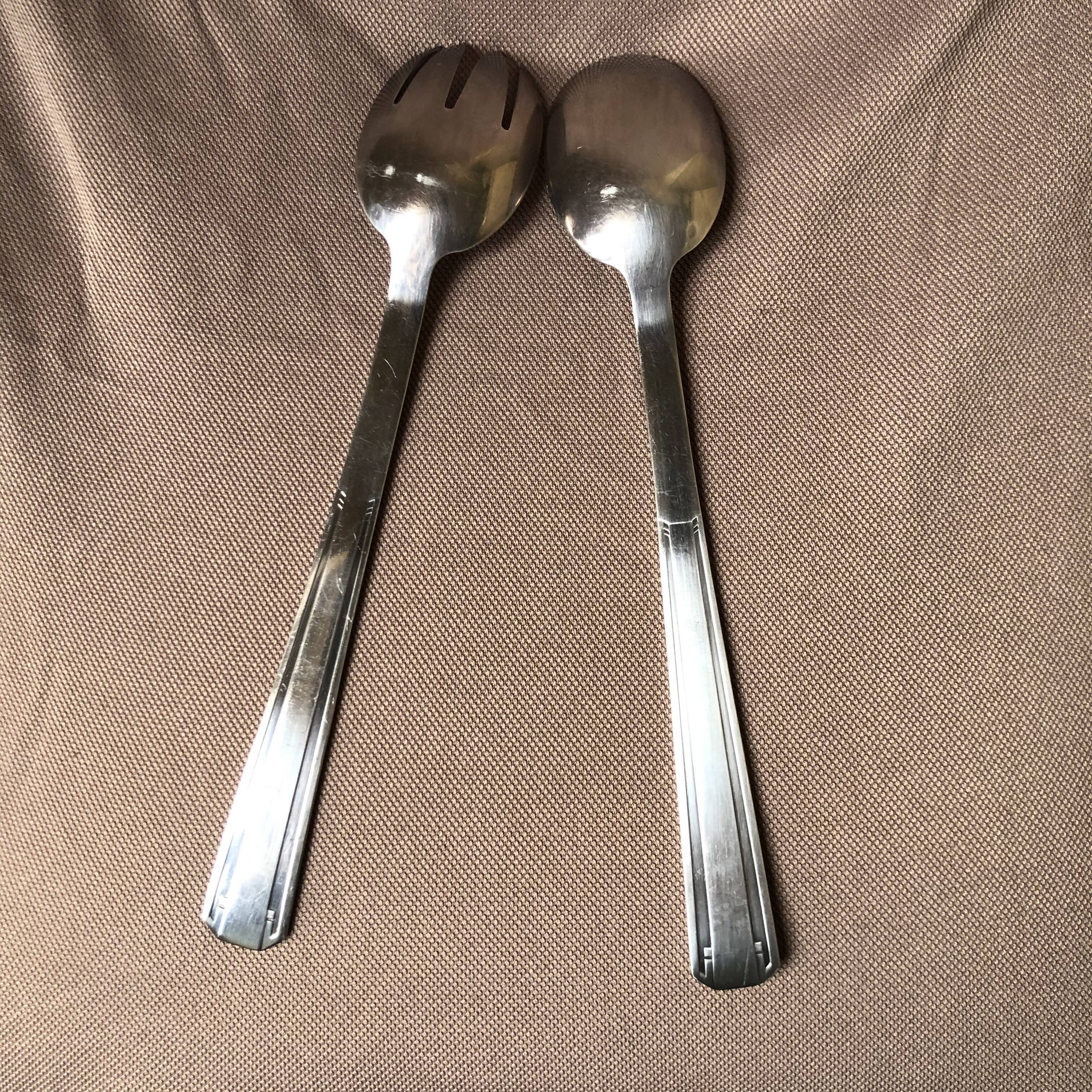 Silver metal salad covers