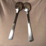 Silver metal salad covers