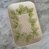 Plat et égouttoir à asperges en barbotine
