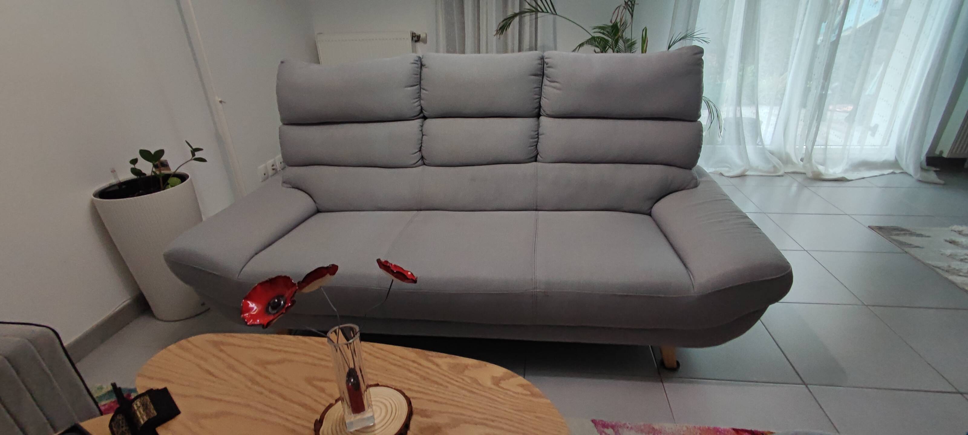 Canapé 3 places gris - Miliboo