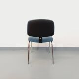 Vintage office chair in fabric and chrome from the 70s