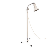70s Gooseneck Metal Floor Lamp, Adjustable Height Tripod Base