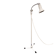 70s Gooseneck Metal Floor Lamp, Adjustable Height Tripod Base
