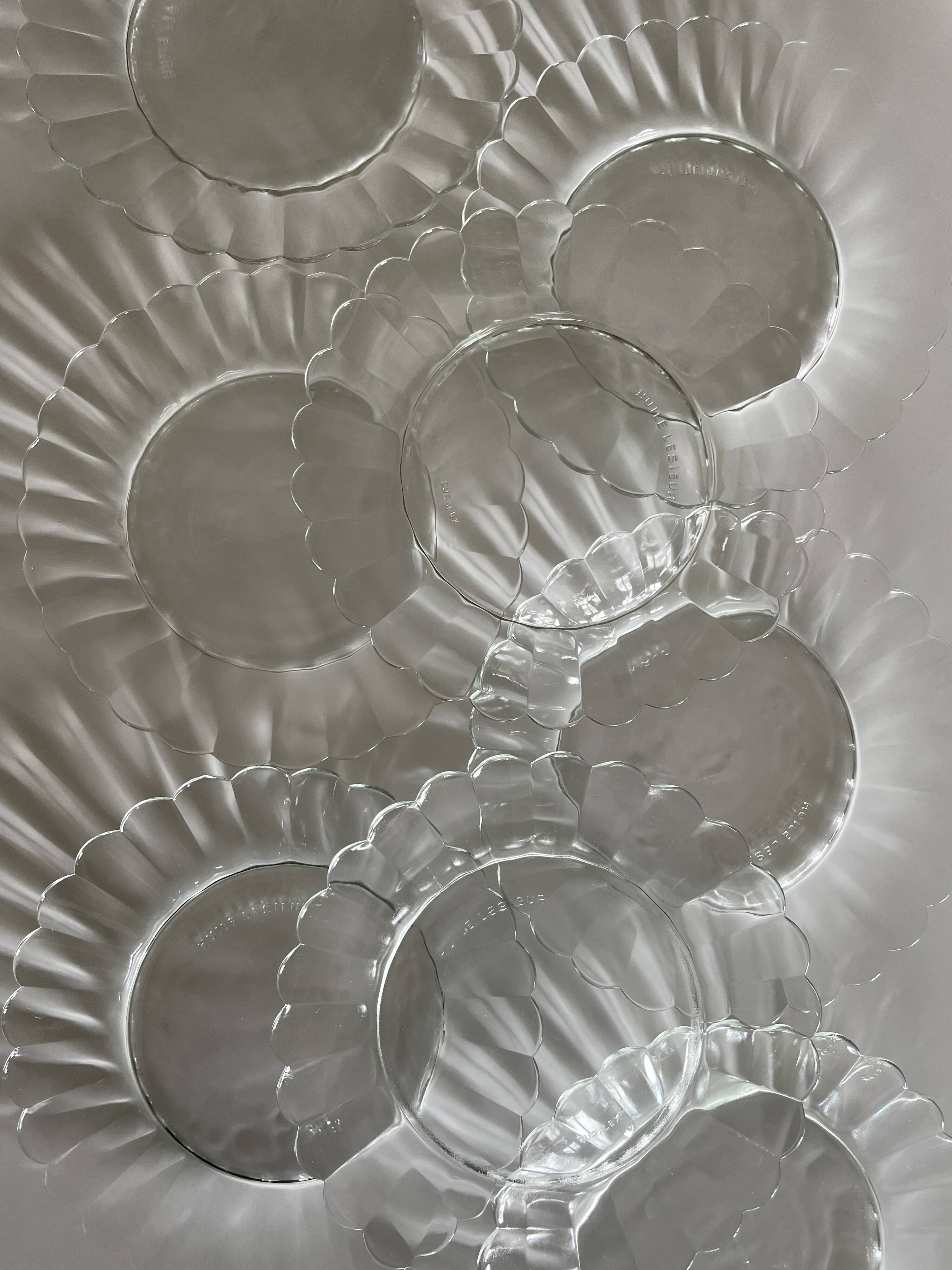 8 assiettes à dessert  marguerite Duralex huile lesieur