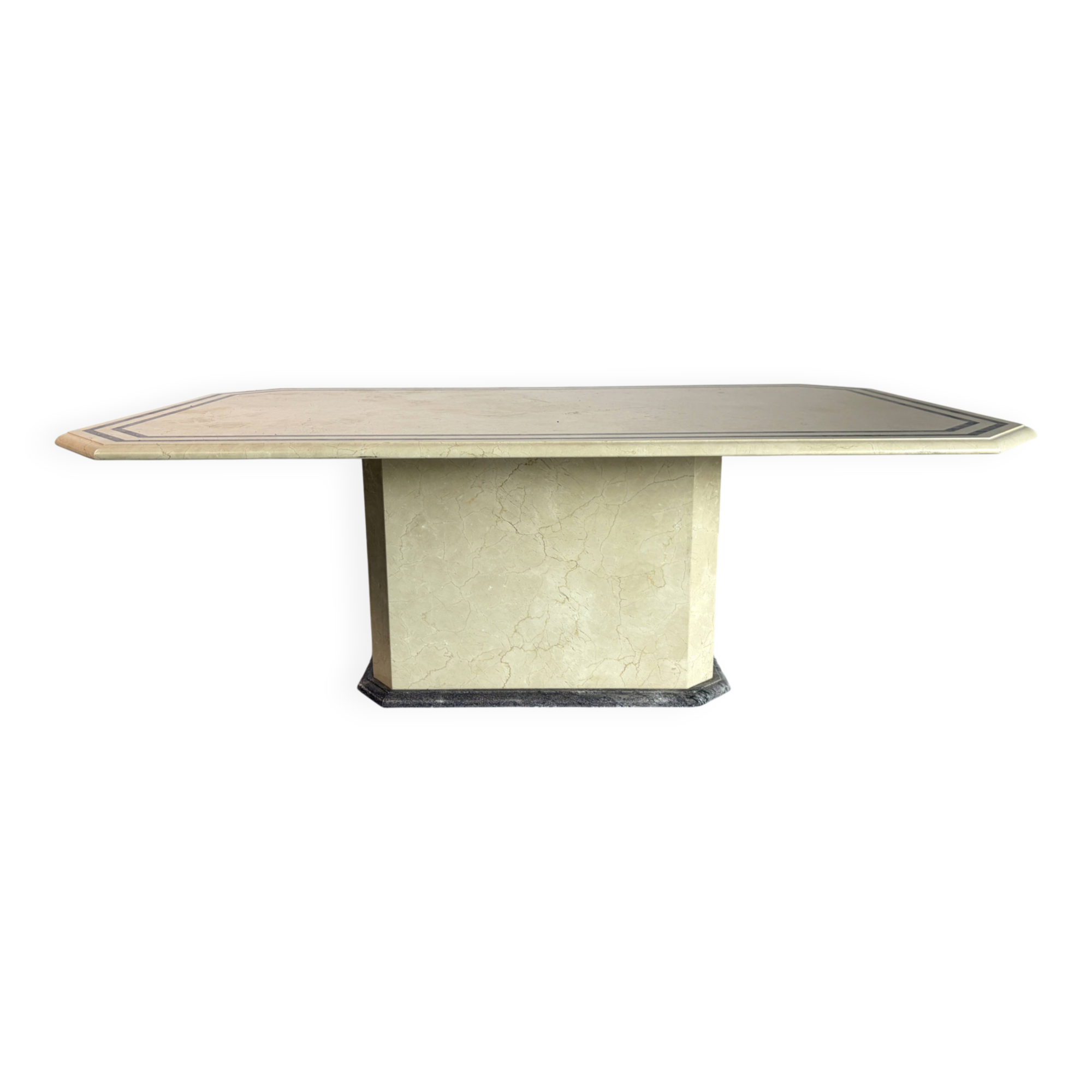 Vintage Italian marble dining table, 1970s